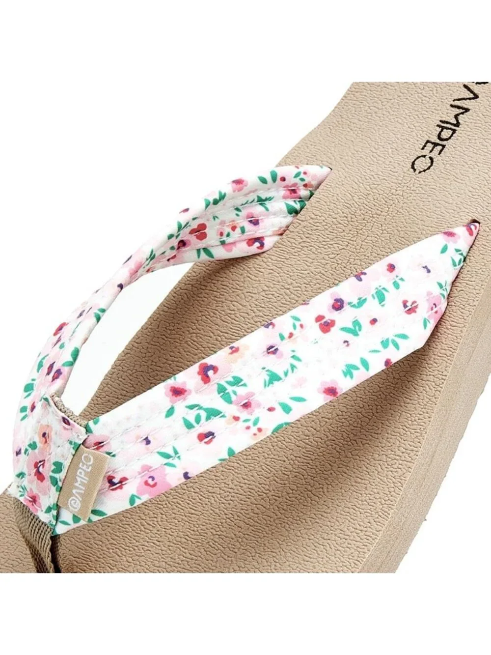 Women's Floral Pink Comfortable Flip Flops Summer Beach Casual Thong Sandals